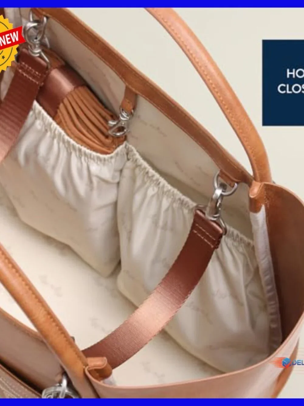 Large Vegan Leather Diaper Tote with Stroller Straps & Changing Pad